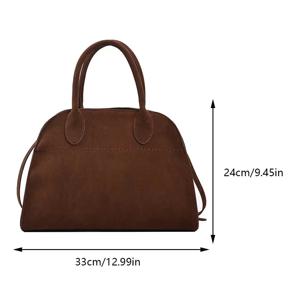 Chic Suede Tote Bag for Women - Stylish Shoulder and Crossbody Handbag, Trendy Fashion Designer Satchel