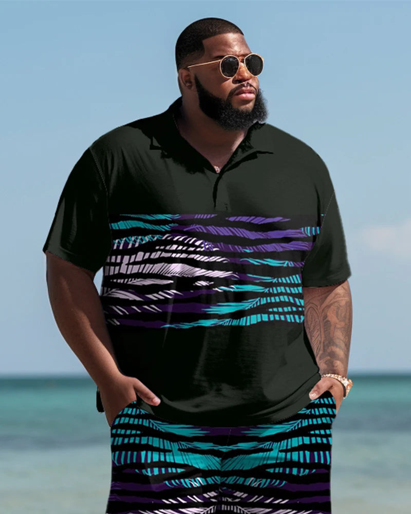 Biggmans Plus Size Short-Sleeve Summer Shirt for Big and Tall Men - Perfect for Beach and Casual Wear