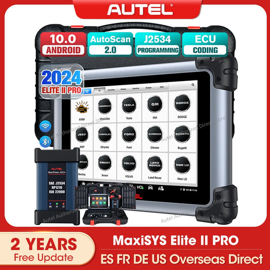 Autel MaxiSys Elite II PRO High-Performance Automotive Diagnostic & Programming Tool with 38+ Reset Functions, Bi-Directional Testing, and Multi-Language Accessibility