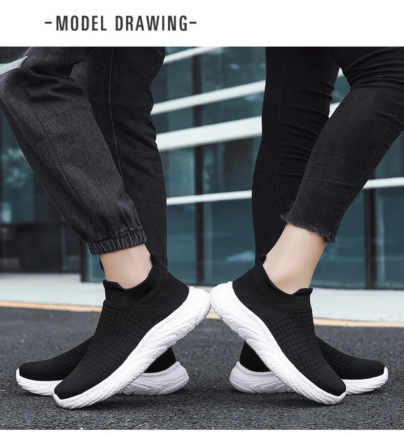 Elegant Women's Lightweight Slip-On Sneakers for Walking and Running