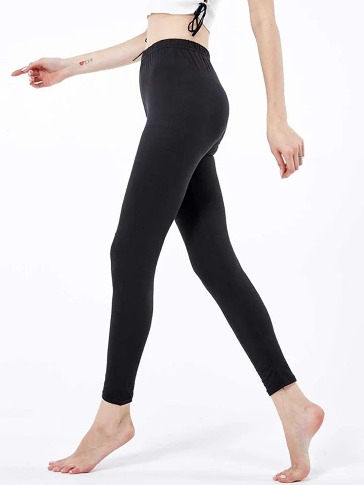 YSDNCHI High Waist Black Push-Up Fitness Leggings for Women - Stylish Exercise Trousers