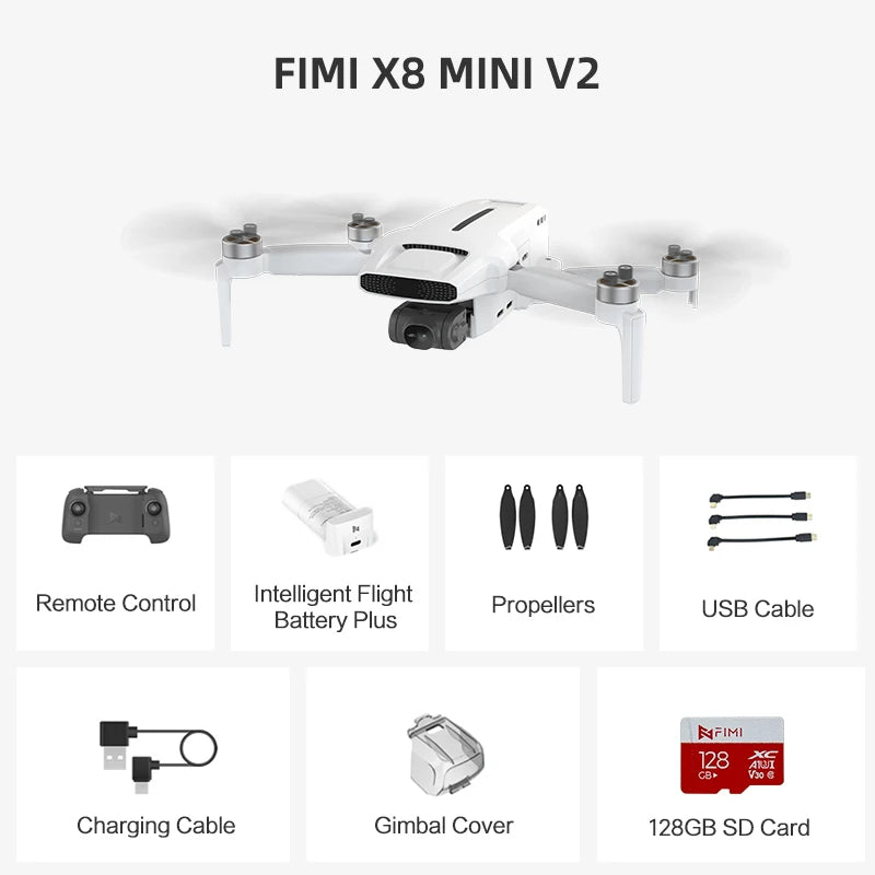 FIMI X8 MINI V2 Drone - 9km GPS Quadcopter with 4K Camera & Advanced Features for Aerial Photography 2023