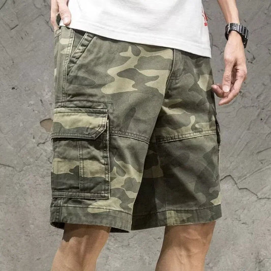 Bermuda Short Pants for Men Camo Mens Cargo Shorts Combat Hiking Camouflage Big and Tall Comfortable Harajuku Loose Cotton Homme