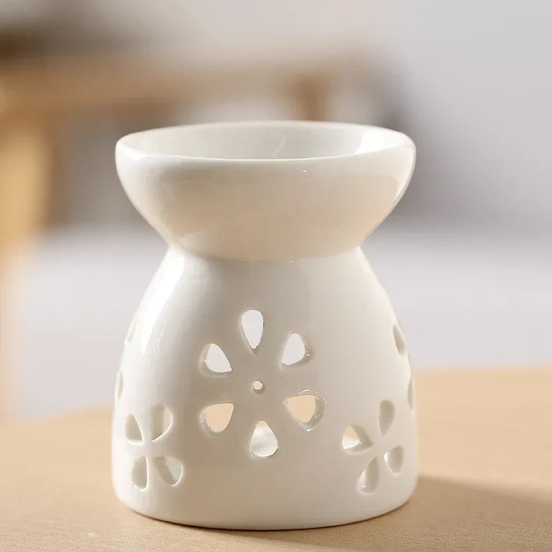 Wax Melt Essential Oil Burner - Ceramic Aroma Burner Diffuser Holder, Aromatherapy Tarts & Assorted Wax Scented Candle Warmer