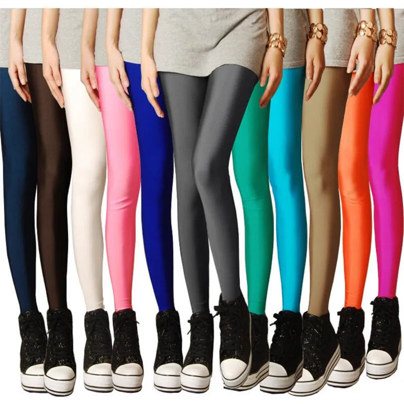 Vibrant Neon High-Stretch Leggings for Women - Spring Collection