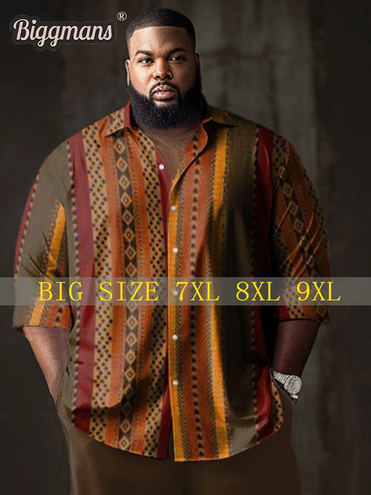 Biggmans Plus Size Long Sleeve Summer Suit Shirt for Big and Tall Men - Casual to Formal Wear