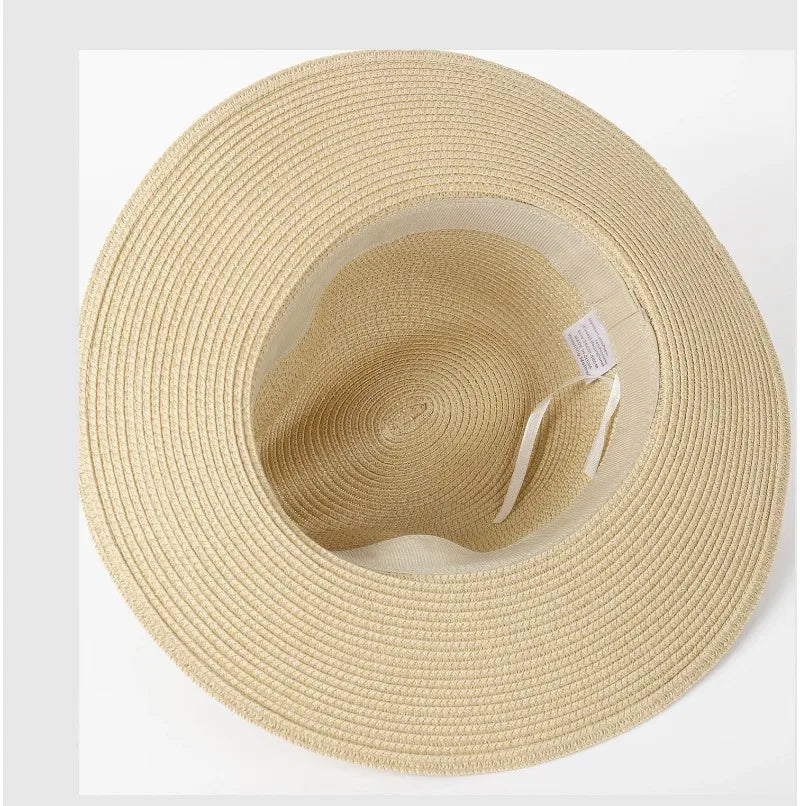 Men's and Women's Plus Size Panama Sun Hats - Wide Brim Straw Hats for Summer Beach Outings