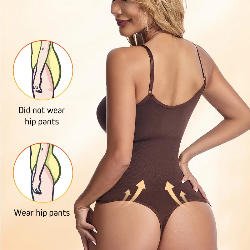 Post-Surgery Butt Lifting G-string Bodysuit with High Compression and Seamless Design