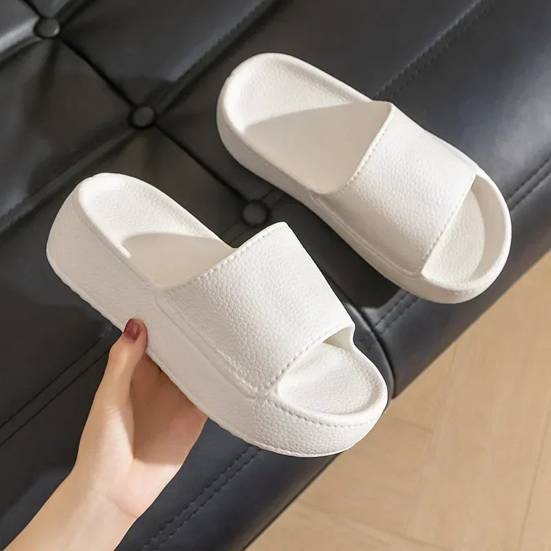 Stylish High Heel Casual Flip Flops for Women - Summer Platform Slides for Indoor and Outdoor Wear