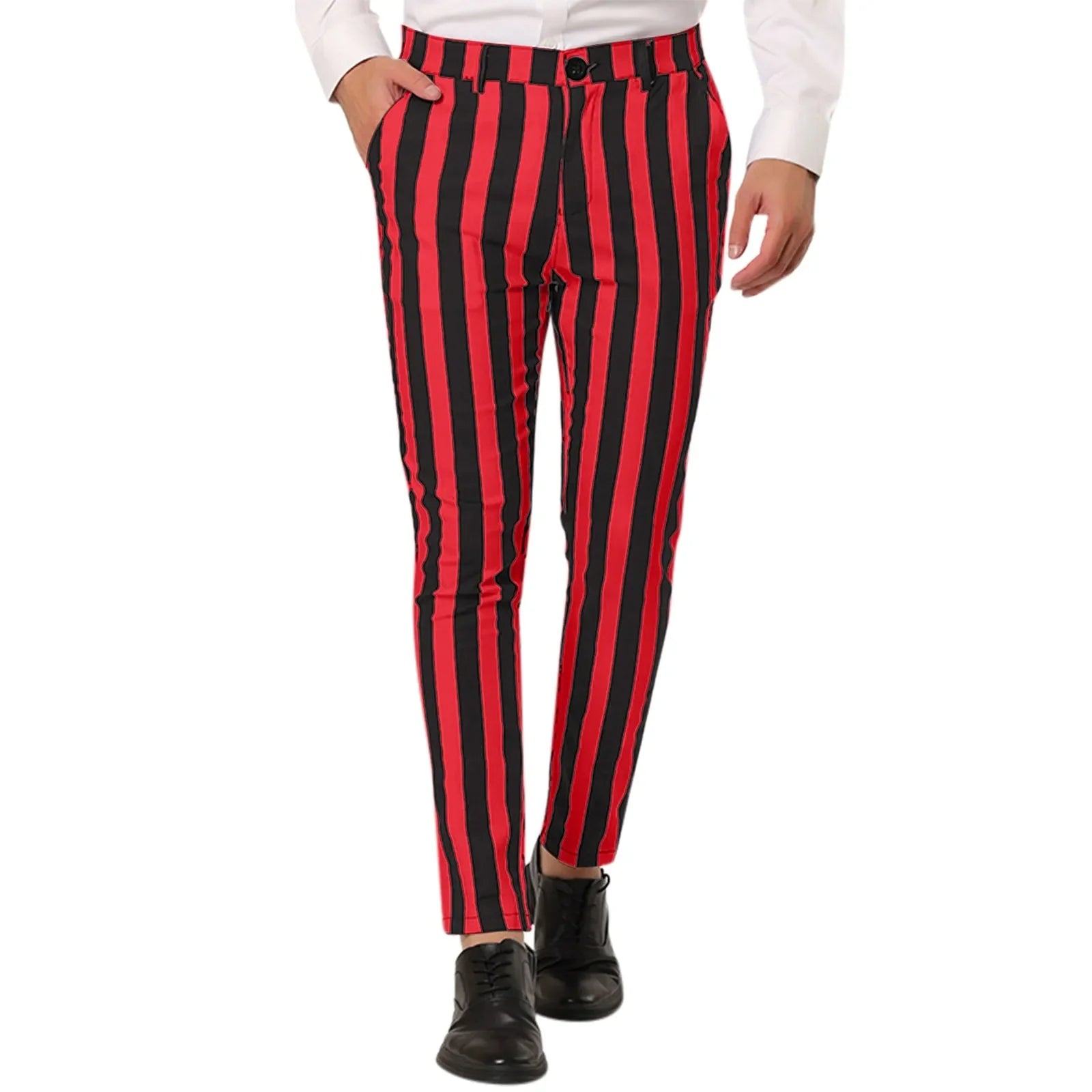 Male Business Suit Trousers Striped Large Size Refreshing Comfortable Casual Trousers Mens Big And Tall Pants