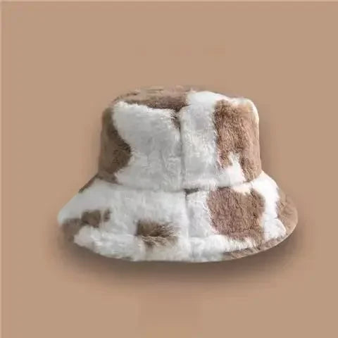 Chic Faux Fur Bucket Hat for Women - Warm Lamb Wool Fisherman Cap for Fall and Winter Activities