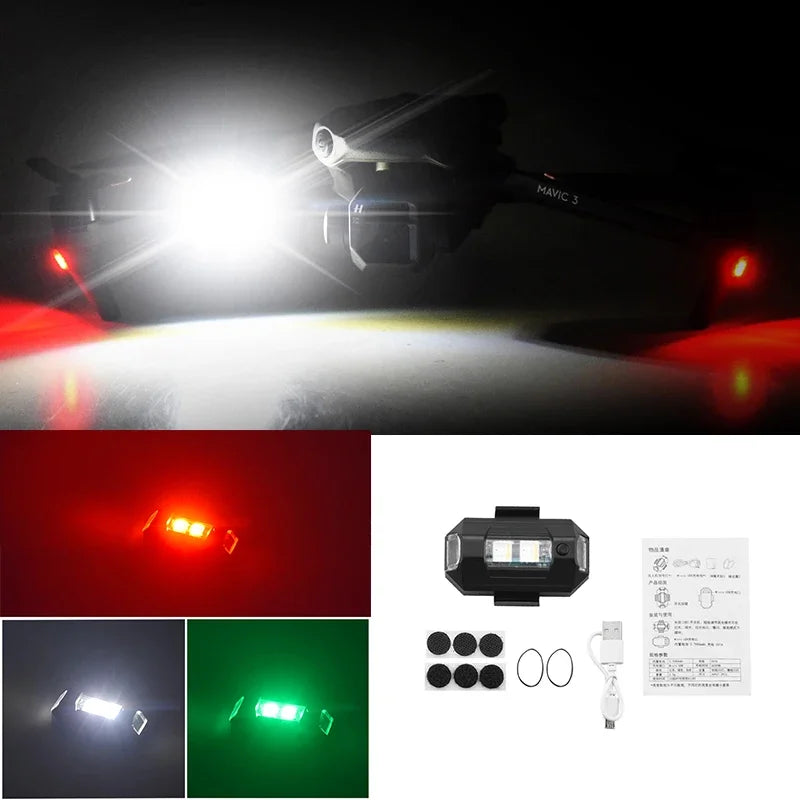 LED Strobe Light for DJI NEO Drone & Vehicle Safety - Universal Anti-Collision Warning Lamp