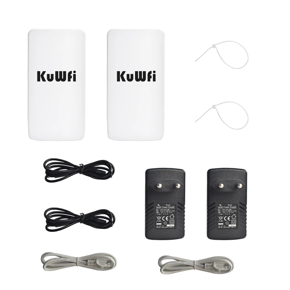 KuWFi Long-Range Outdoor Wi-Fi Extender – Signal Boosting Up to 1KM!