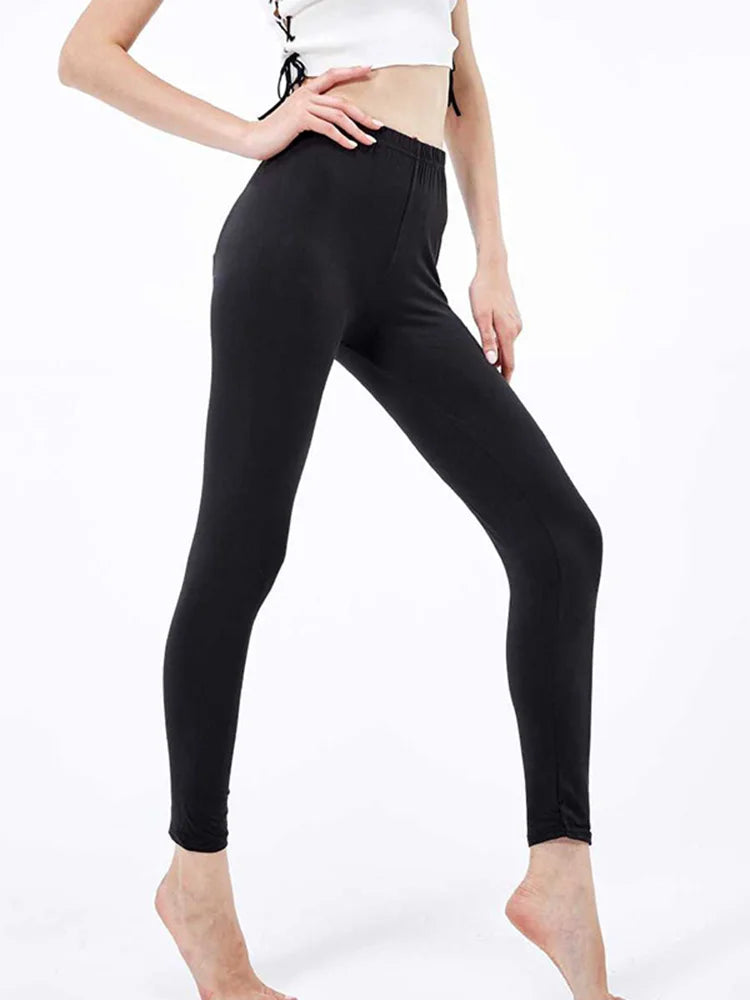 YSDNCHI High Waist Black Push-Up Fitness Leggings for Women - Stylish Exercise Trousers