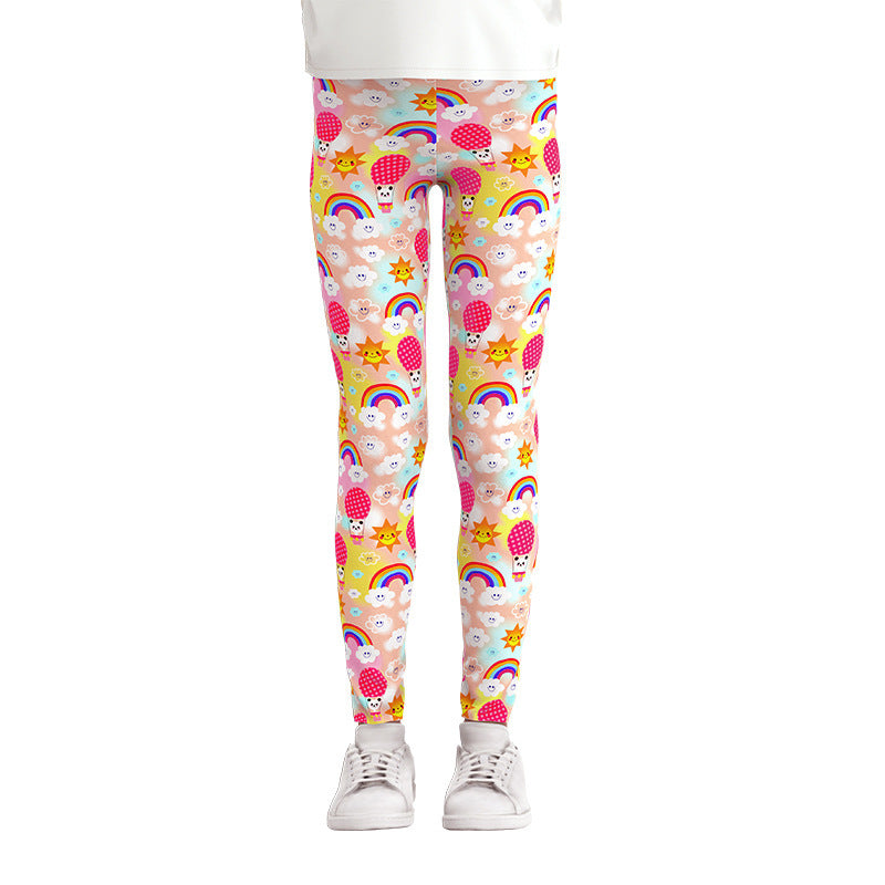 Stylish Digital Print Leggings for Girls - Comfortable Stretch Pants