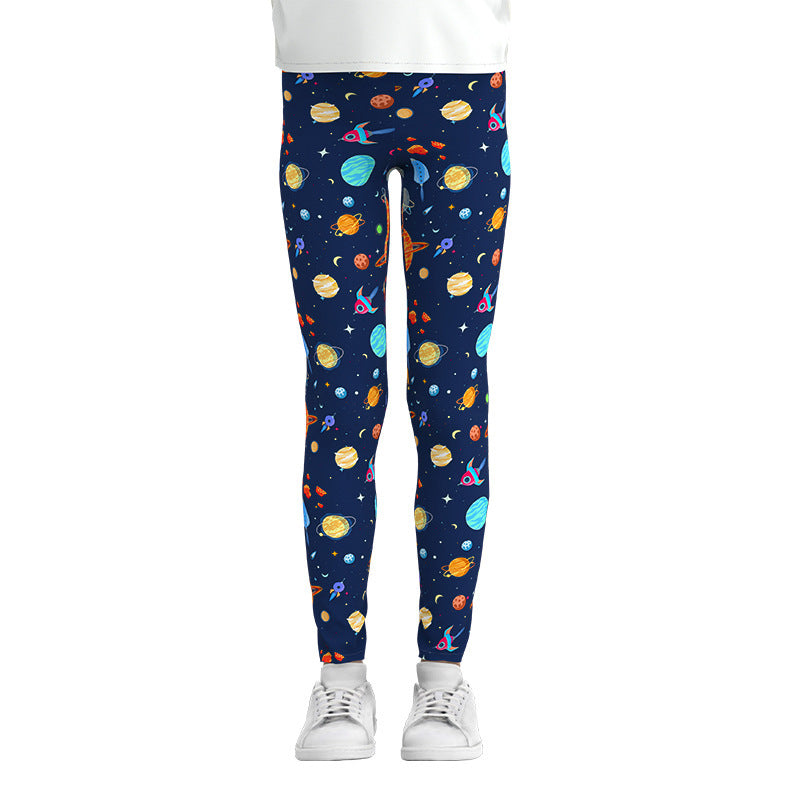 Stylish Digital Print Leggings for Girls - Comfortable Stretch Pants