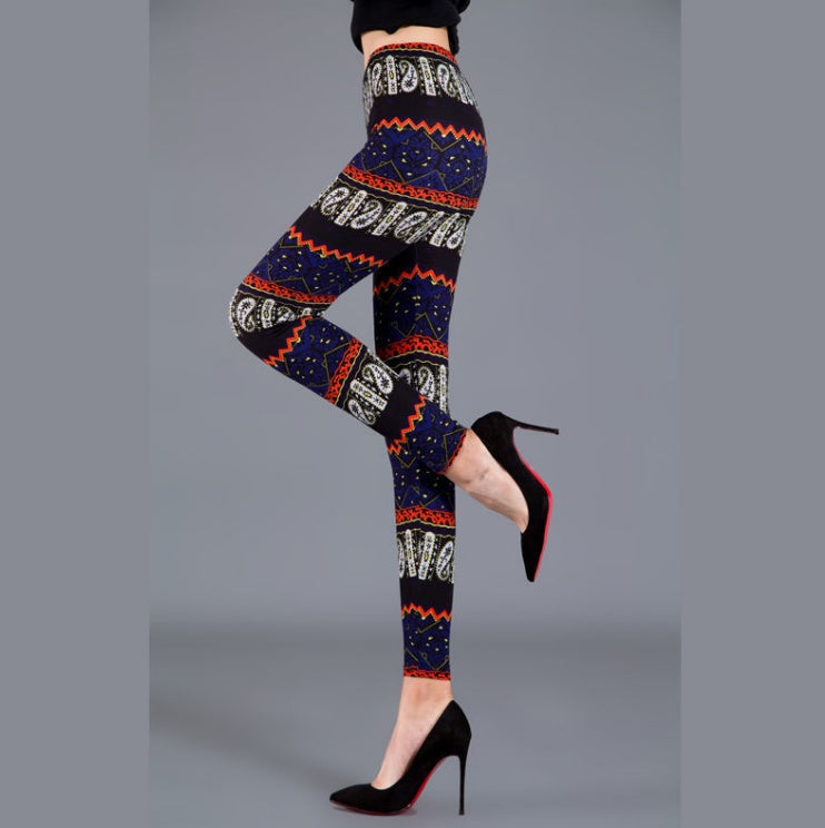 Trendy Women's Stretch Leggings with Vibrant Prints for All-Day Comfort