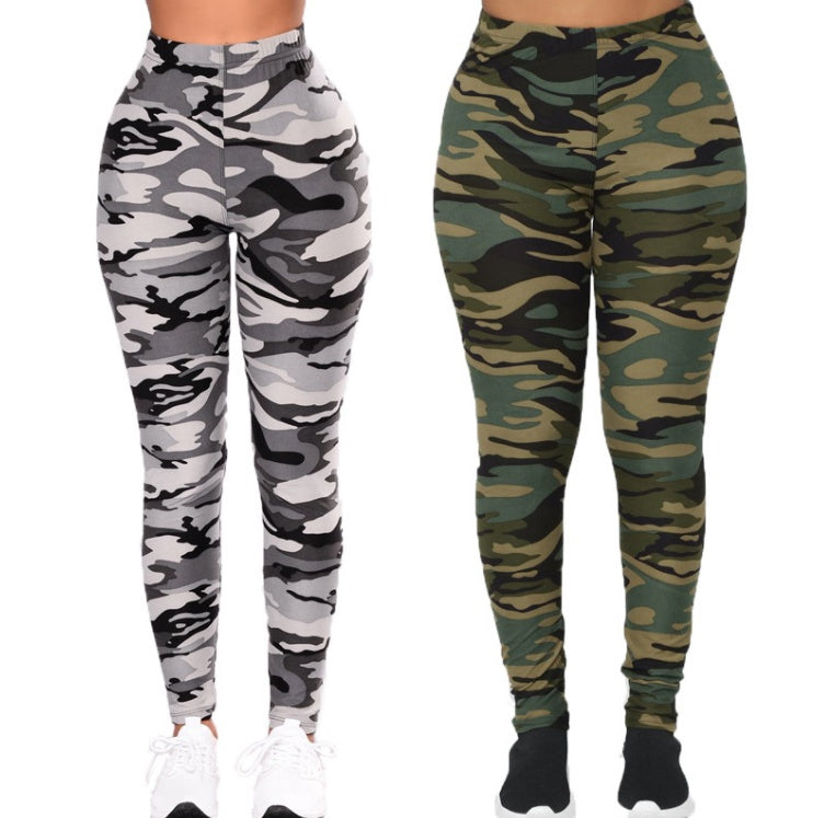 Chic Urban Camo Grey Leggings for Everyday Comfort