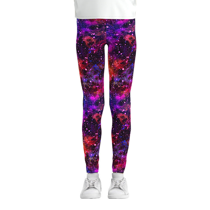 Stylish Digital Print Leggings for Girls - Comfortable Stretch Pants