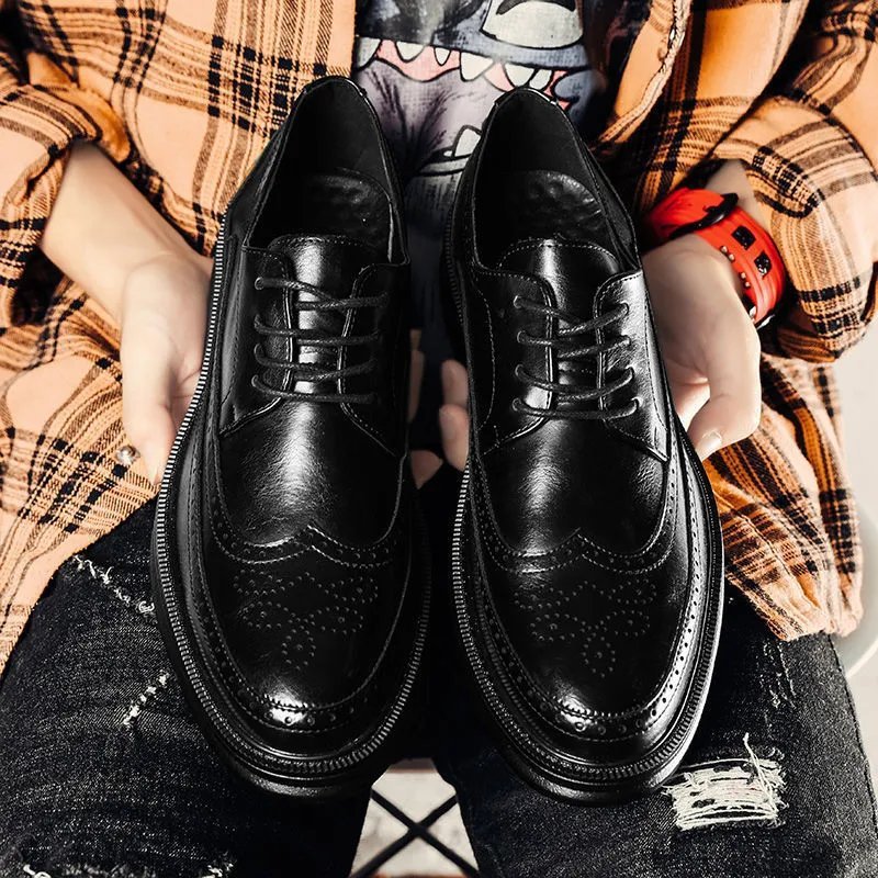 Chic Korean-Inspired Men's Business Casual Footwear