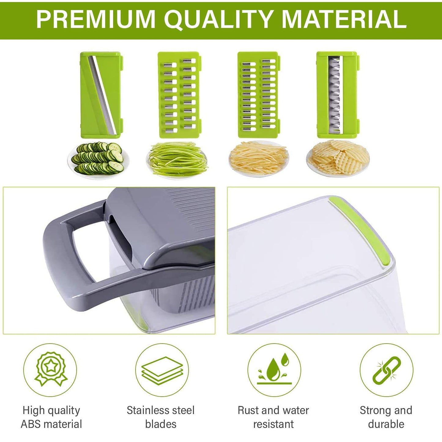 Multi-Function 12 In 1 Manual Vegetable Chopper - Effortless Food Preparation Tool