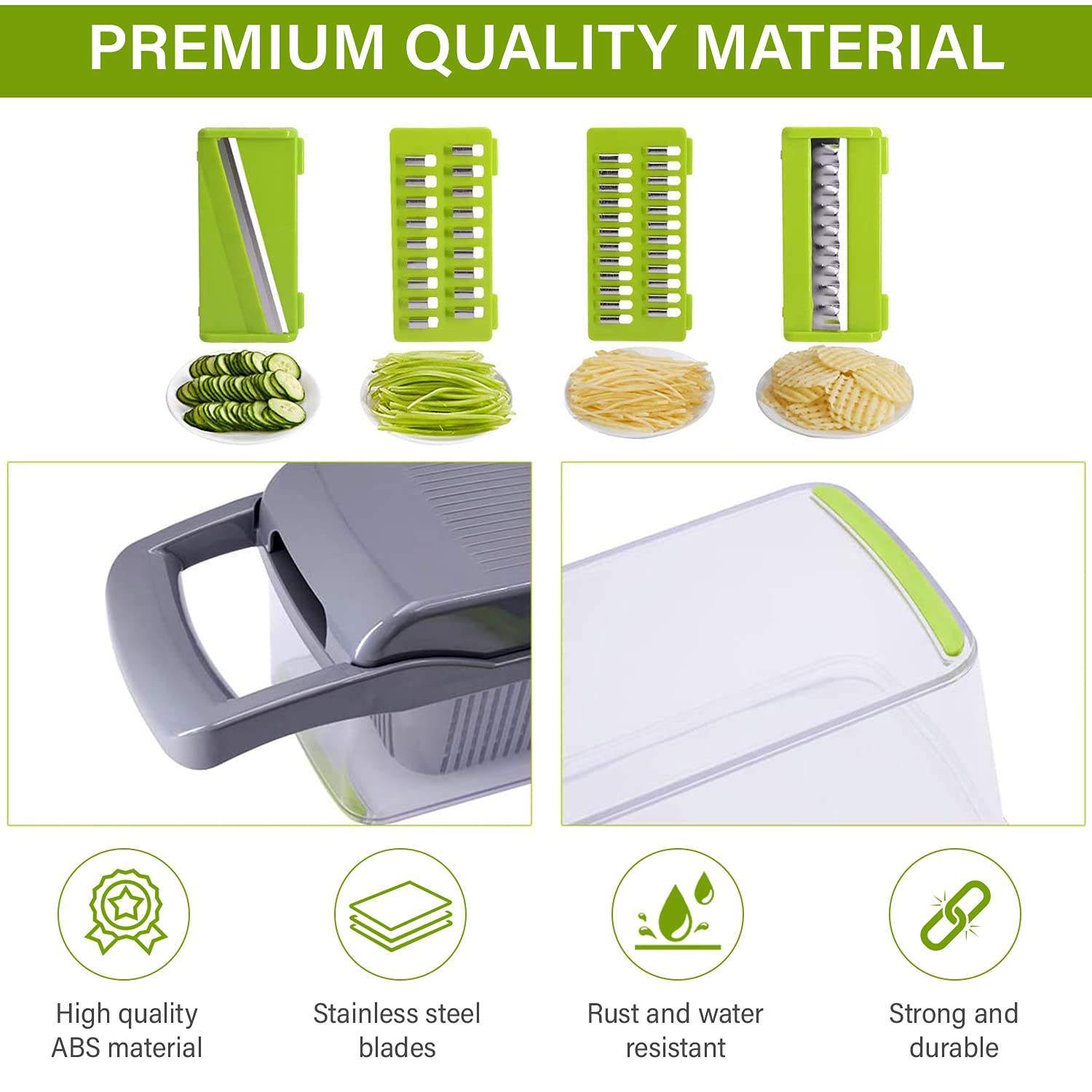 Multi-Function 12 In 1 Manual Vegetable Chopper - Effortless Food Preparation Tool