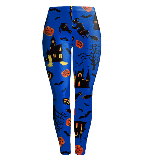 Festive Pumpkin Print Leggings