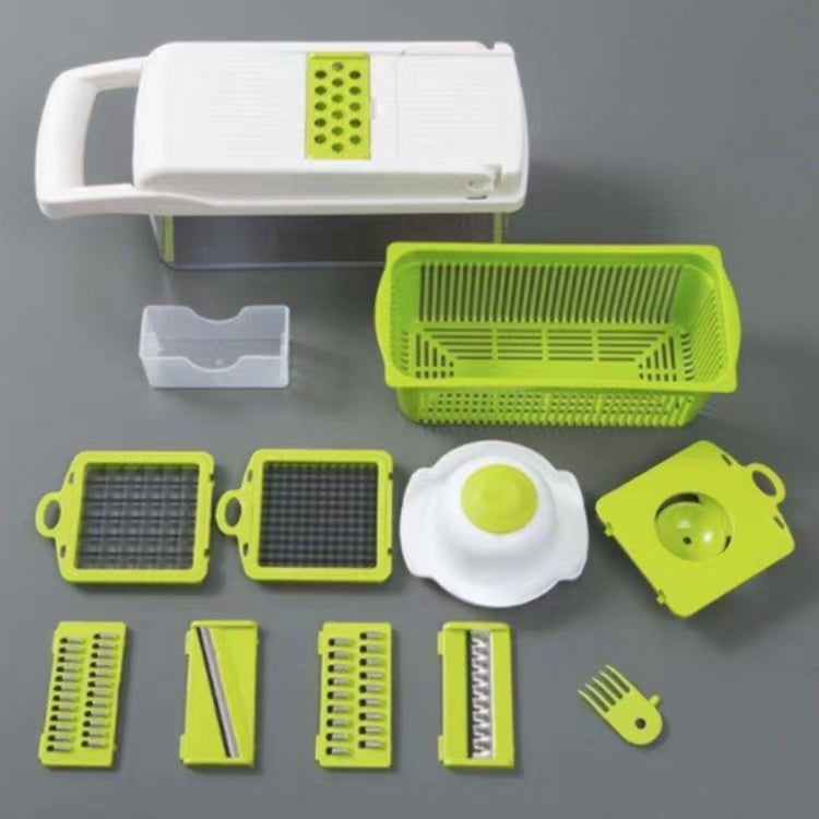 Multi-Function 12 In 1 Manual Vegetable Chopper - Effortless Food Preparation Tool