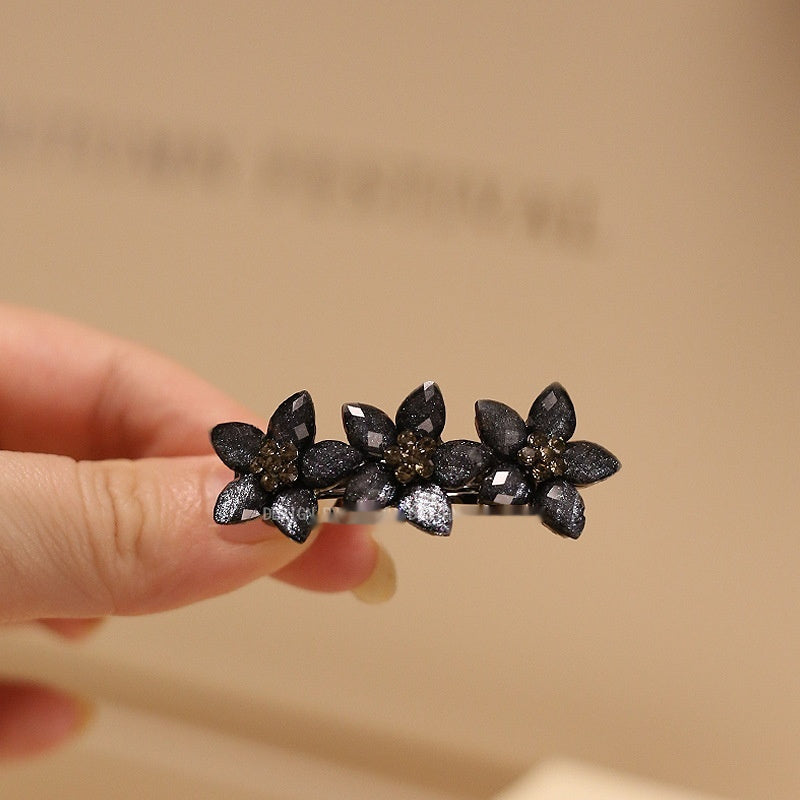 Retro Floral Resin Hairpin Headdress for Timeless Elegance