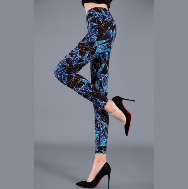 Trendy Women's Stretch Leggings with Vibrant Prints for All-Day Comfort